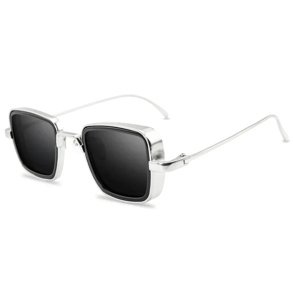 Brand Shades Men Women Sun Glasses UV400 Square Vintage Metal Steampunk Sunglasses
