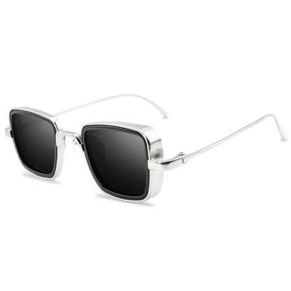 Brand Shades Men Women Sun Glasses UV400 Square Vintage Metal Steampunk Sunglasses