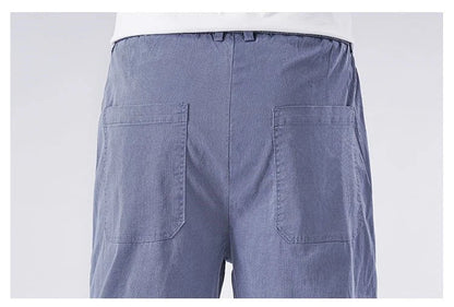 Spring Summer Thin Lyocell Casual Pants Men Loose Straight Fashion Stretch Korean Classic Trousers Men's Clothing Size M-5XL