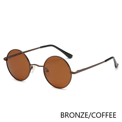 Retro Polarized Round Metal Frame Sunglasses Eyewear For Men and Women Driving Fishing Brand Designer Sun Glasses UV400