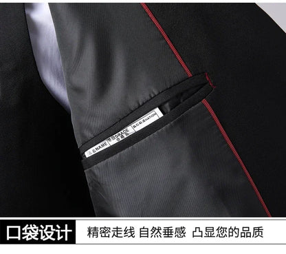 The New Store Offers Discounted Prices  Casual Formal Business Men's Fashionable Gentleman Solid Color All-season Fitted Suit