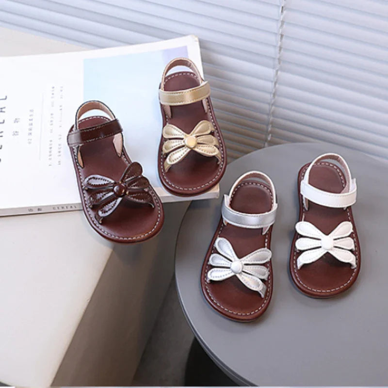 Summer Girls Sandals Flower Soft Bottom Baby Beach Sandals Open Toe Kids Girls Princess Shoes