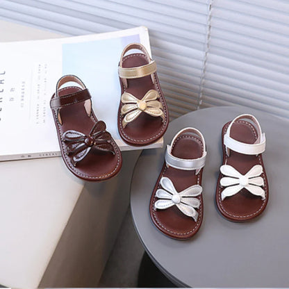 Summer Girls Sandals Flower Soft Bottom Baby Beach Sandals Open Toe Kids Girls Princess Shoes