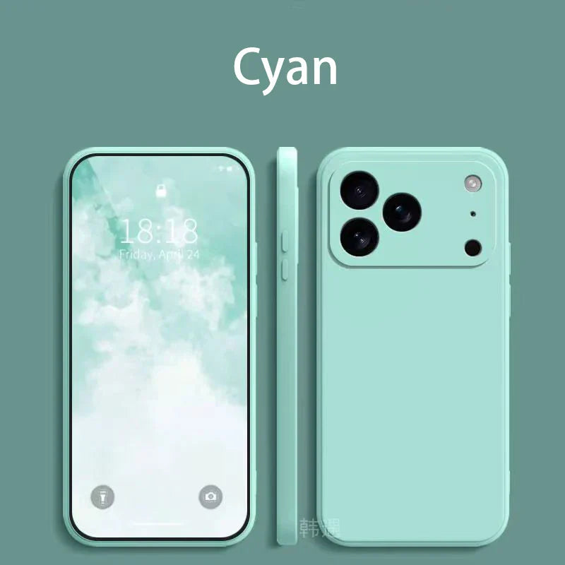 Square Liquid Silicone Phone Case for Apple iPhone 17 Pro Max 17 Air Soft Cover Case