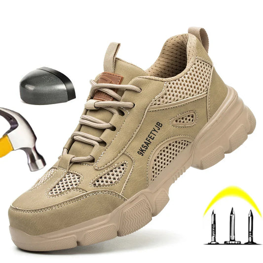 Men Steel Toe Shoes Sport Style New Unisex Safety Shoes Men Work Sneakers Indestructible Safety Boots Women Shoes