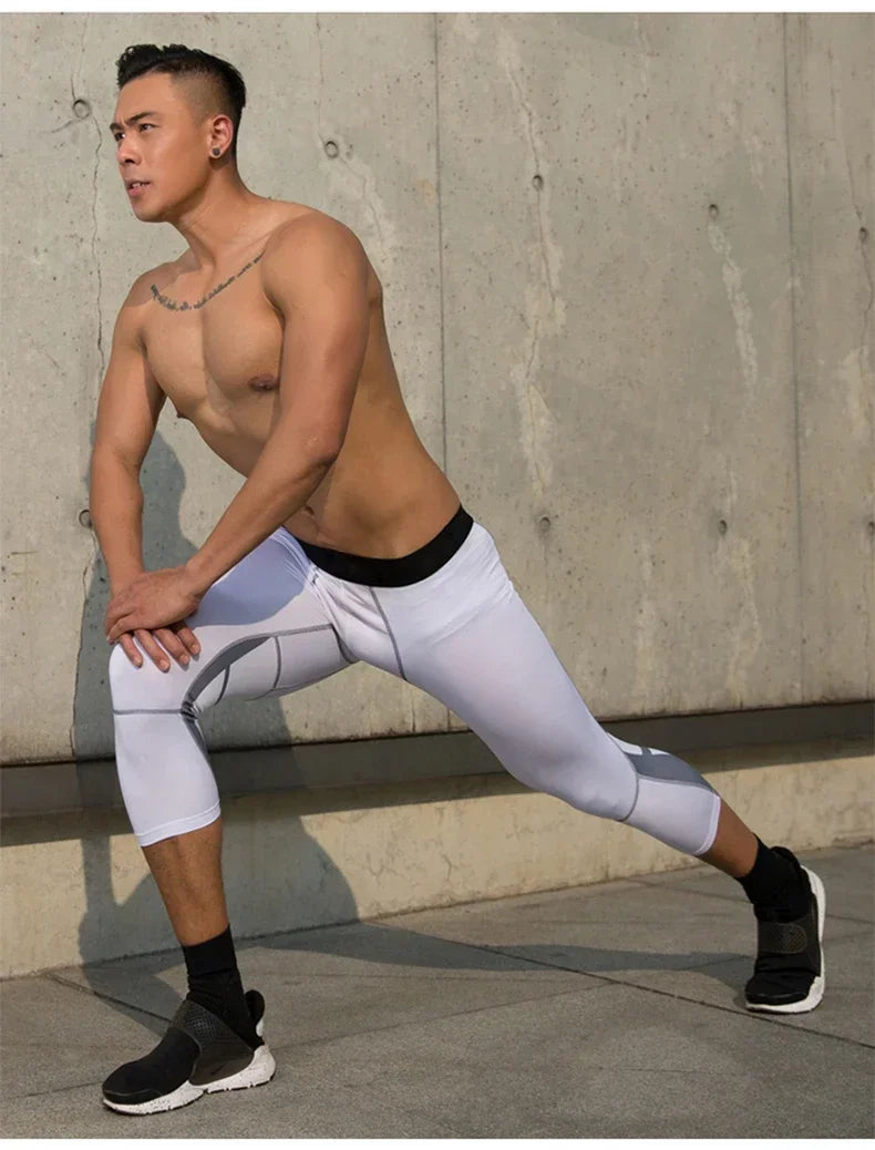 Men's Compression Pants for Running Cycling Basketball Soccer Elasticity Sweatpants Fitness Tights Legging Trousers Rash Guard