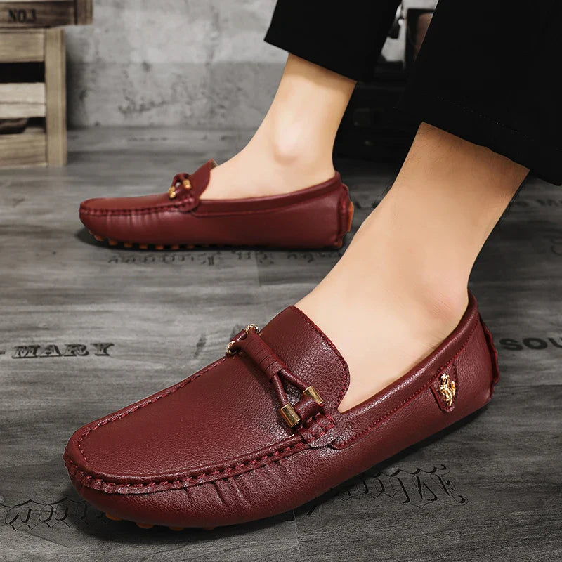 Summer Mens Fashion High Quality Outdoor Casual Leather Shoes Comfortable Breathable Classic 2024 New Slip on Men's Shoes