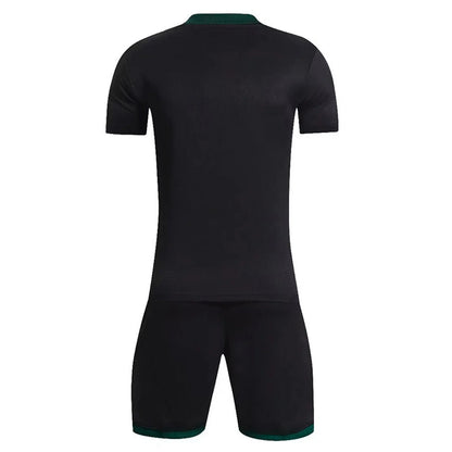 2 Pcs Summer Children's Quick-Drying Sports Set Boys Girls Soccer Training Outfit Short Sleeve Stylish Print T-shirt with Shorts
