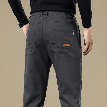 New Winter High-End Business Men's Suit Pants Autumn and Winter Slim Straight Casual Pants Versatile Fashion Trousers Korean