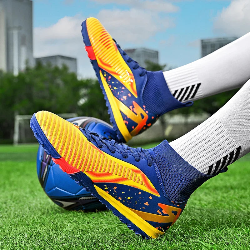 New Men Football Boots Sports Shoes Futsal High Ankle Soccer Shoes High-quality Indoor Non-Slip Outdoor Ultralight Non-Slip