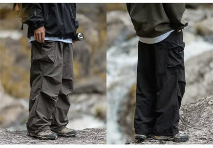 Vintage Baggy Hiking Cargo Pants Men Waterproof Casual Sport Jogging Sping Summer Parachute Pants Outdoor Wide Leg Trousers
