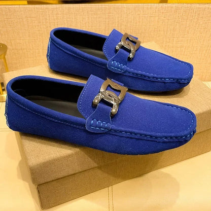 Sapatos Sociais Elegantes Masculinos Slip-on em Couro PU Loafers Leves Confortáveis Sapatos Casuais para Homens Sapatos Flat de Moda de Verão