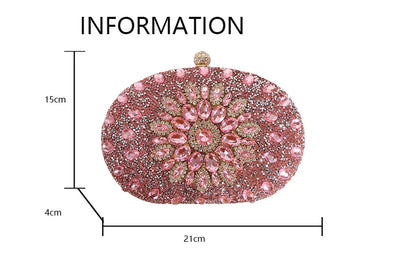 Cross-border explosive sunflower dinner bag Fashion banquet clutch bag Dress evening bag Diamond set bag European and American p