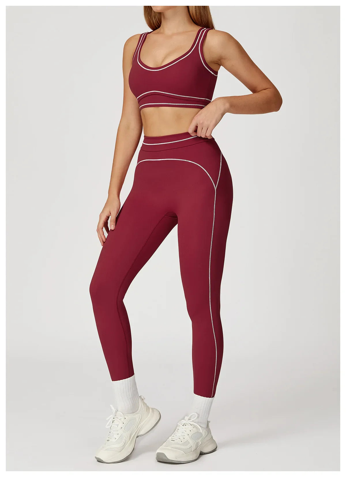 Nylon Yoga Set Women's Tracksuit Gym Push Up Set Woman 2 Pieces Leggings Sports Bra Breathable Sportwear Woman Clothes