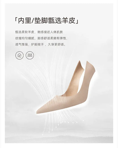 Black patent leather high-end, versatile and comfortable high heels, 2026 autumn new style pointed thin heel sandals for women
