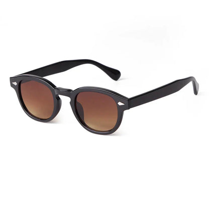 Fashion Transparent Blue Round Sunglasses Women Men 2024 Retro Rivet Tortoise Small Square Sun Glasses UV400 Lunettes De Soleil