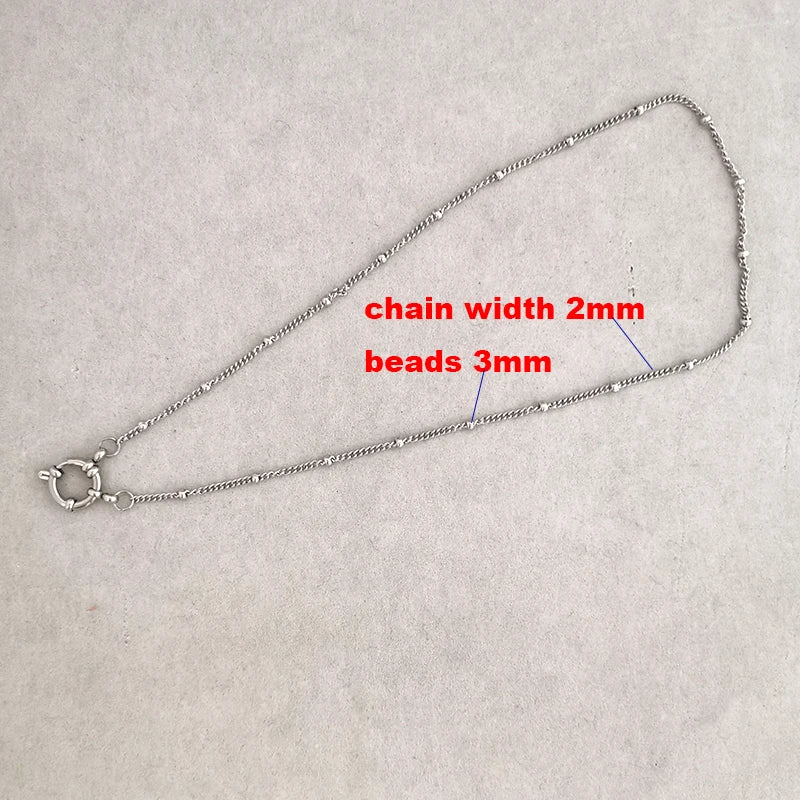 Spring Sailor Clasp Necklace Women Men Choker Stainless Steel Geometric Paperclip Link Chain Rolo PVD Gold Color Wholesale