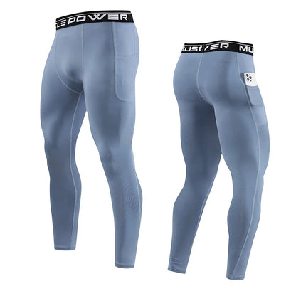 Gym Mens Fitness Running Sport Pants Athletics Tight Leggings Joggings Skinny Yoga Compression Trousers Sweatpants Dry Fit