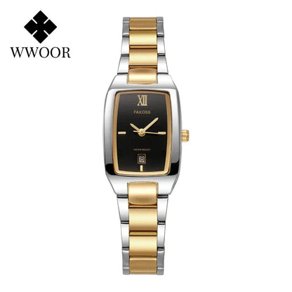 Elegant Women's Watch Fashion Stainless Steel Waterproof Ladies Quartz Wristwatch Luxury Bracelet Watches Date Reloj mujer