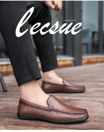 Genuine Leather Men Shoes Casual Luxury Brand Men Loafers Italian Moccasins Breathable Slip on Men Driving Shoes Chaussure Homme