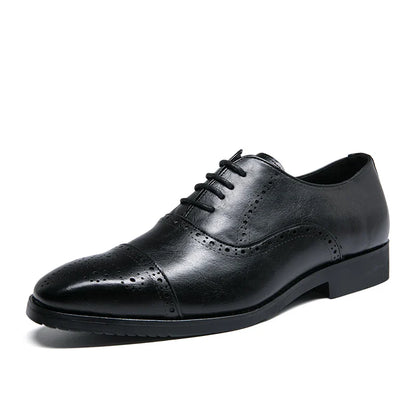 Handmade Fashion Mens Brogue Luxury Big Size 47 Wedding Party Leather Business Oxfords Dress Casual Formal Shoes Loafers for Men