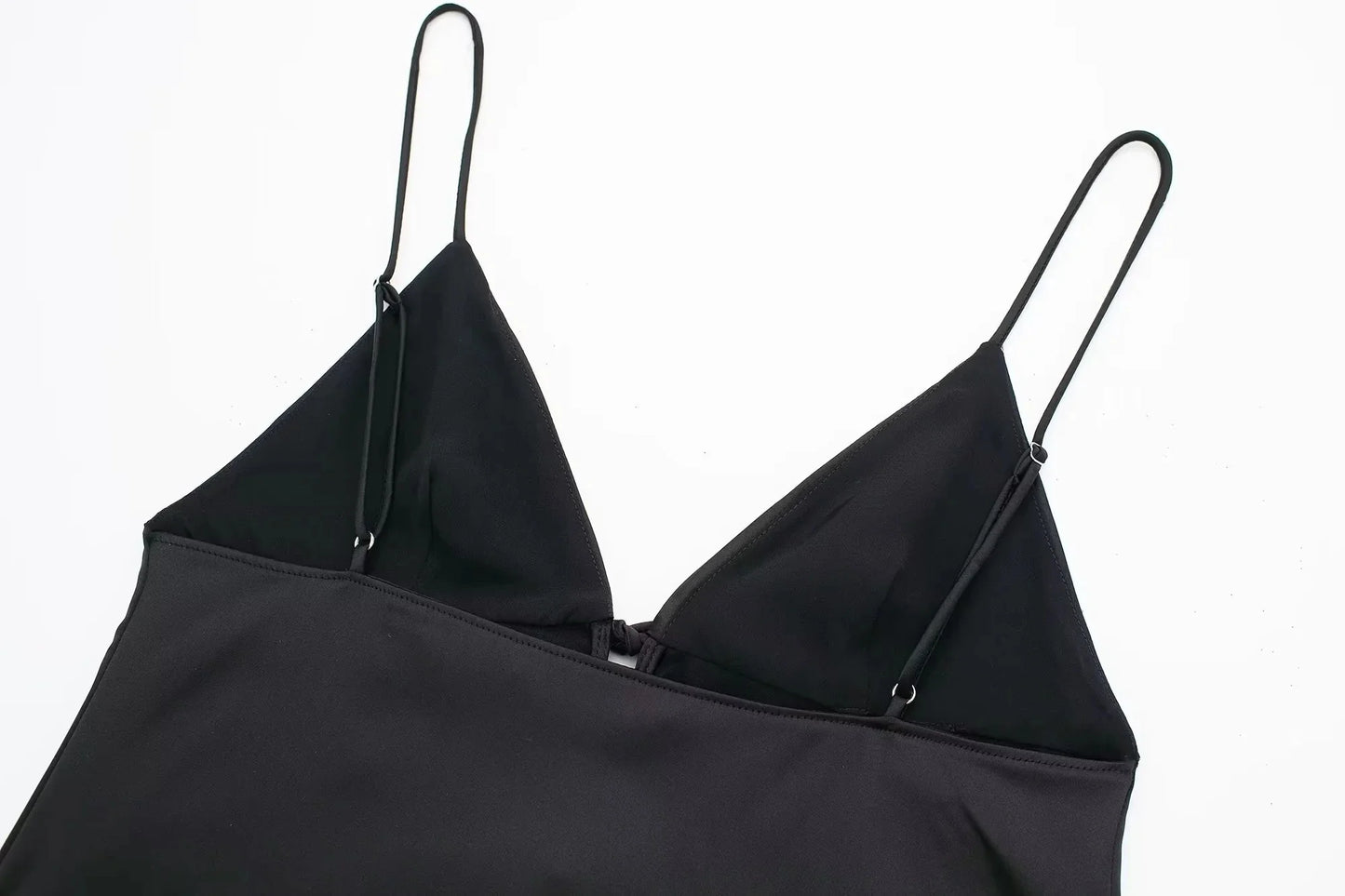 Women Front Bow Tie Top Elegant V Neck Solid Camis Sleeveless Backless Sexy Lady Straps Tanks Y2k Female Slim Crop Tops