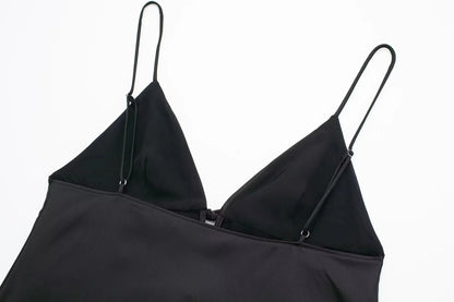 Women Front Bow Tie Top Elegant V Neck Solid Camis Sleeveless Backless Sexy Lady Straps Tanks Y2k Female Slim Crop Tops
