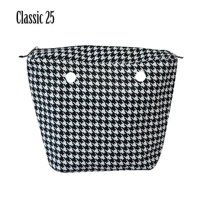 Composite Twill Cloth Waterproof Inner Lining Insert Zipper Pocket for Classic Mini Obag Senior Inner Pocket for O Bag