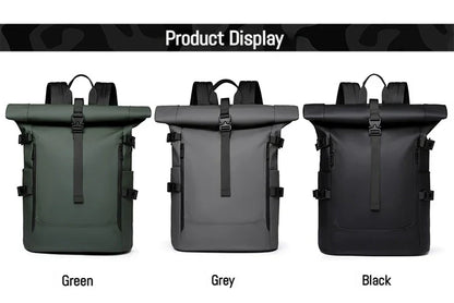 New Shoulder Bag Men's Senior Sense of Business Computer Outdoor Leisure Rolled Edge Travel Backpack Fashion Commuting