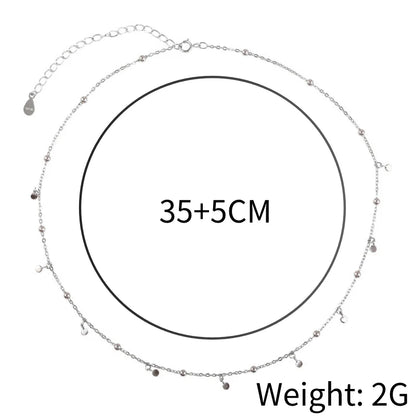 Delicate Jewelry Round Bead Discs Choker Necklace for Women Party Clavicle Chain Necklace Gifts Wholesale S-N695