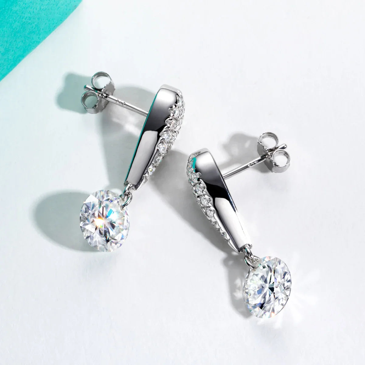 6cttw D Color Moissanite Drop Earrings 18K Gold Plated 925 Sterling Silver Luxurious Stud Earring Women Gifts Wholesale