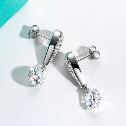 6cttw D Color Moissanite Drop Earrings 18K Gold Plated 925 Sterling Silver Luxurious Stud Earring Women Gifts Wholesale