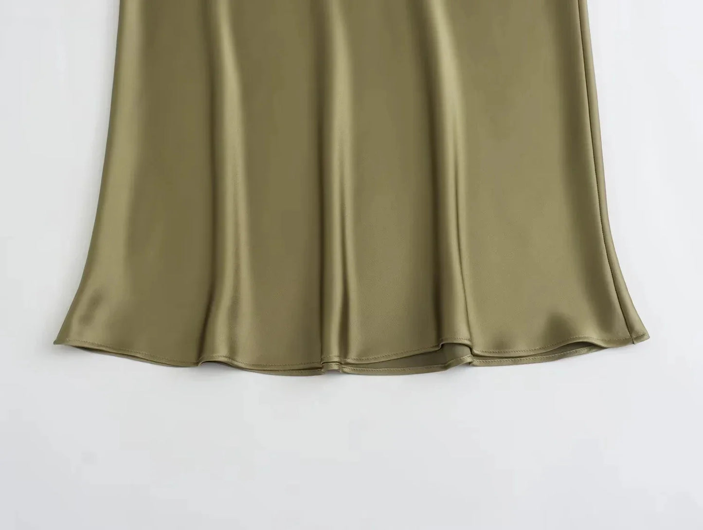 2024 Y2K Casual Women Long Skirt Spring Elastic High Waisted A-Line Casual Female Satin Skirts High Street Lady Skirts