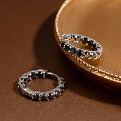 100% 925 Sterling Silver 3mm Real Moissanite Hoop Earrings For Men Women 2023 Trending Luxury Wedding Party Fine Jewelry
