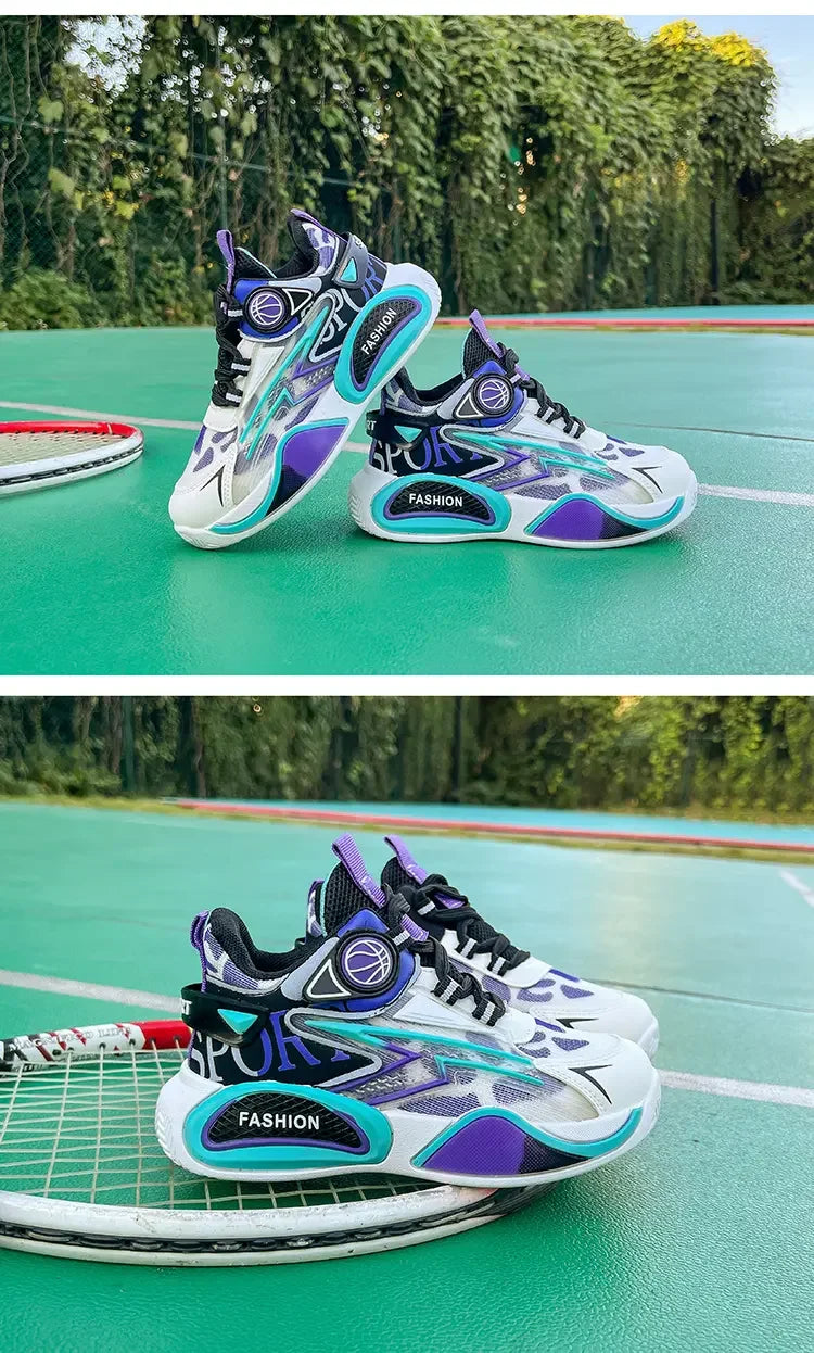 Kids Sneakers Breathable Mesh Sports Shoes for Children Boys Lightweight Basketball Shoes 2025 New Casual Sneakers Boys Trainers