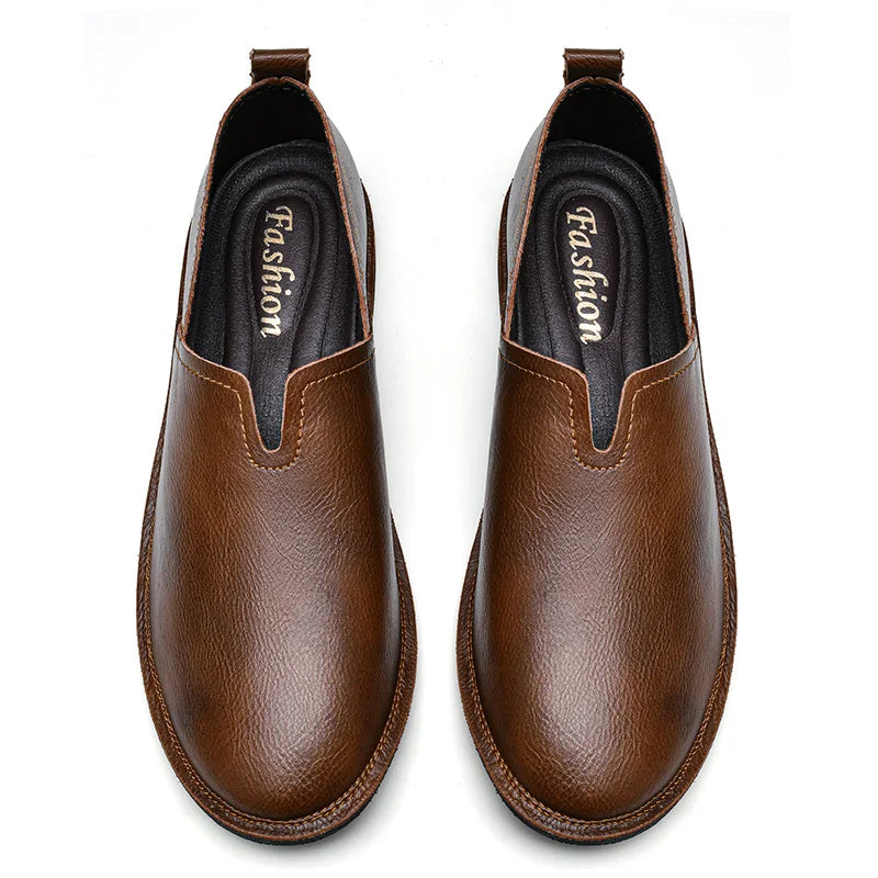 Mocassins Casuais Retrô Masculinos de Sola Macia Confortáveis e Antiderrapantes Feitos à Mão para Sapatos de Negócios Casuais 38-47
