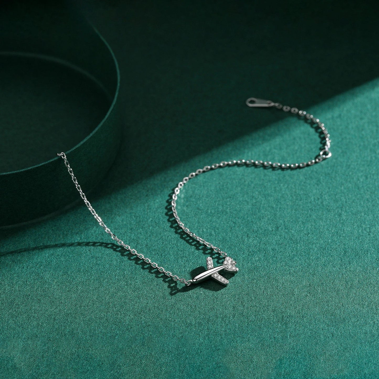 Fashion Clear CZ Aircraft Bracelet Solid 925 Sterling Silver Charm Chain Exquisite Bracelets For Women Girls Jewelry Gift