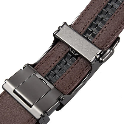 Fashion Automatic Buckle Cowskin Male Belt Men's Leather Belts Luxury Designer Black Brown 3.5cm Plus Size 130 140 150 160 170cm