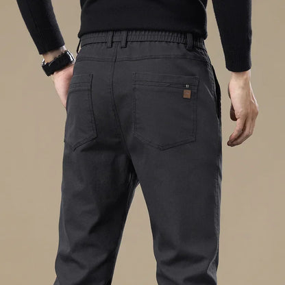 New Winter High-End Business Men's Suit Pants Autumn and Winter Slim Straight Casual Pants Versatile Fashion Trousers Korean