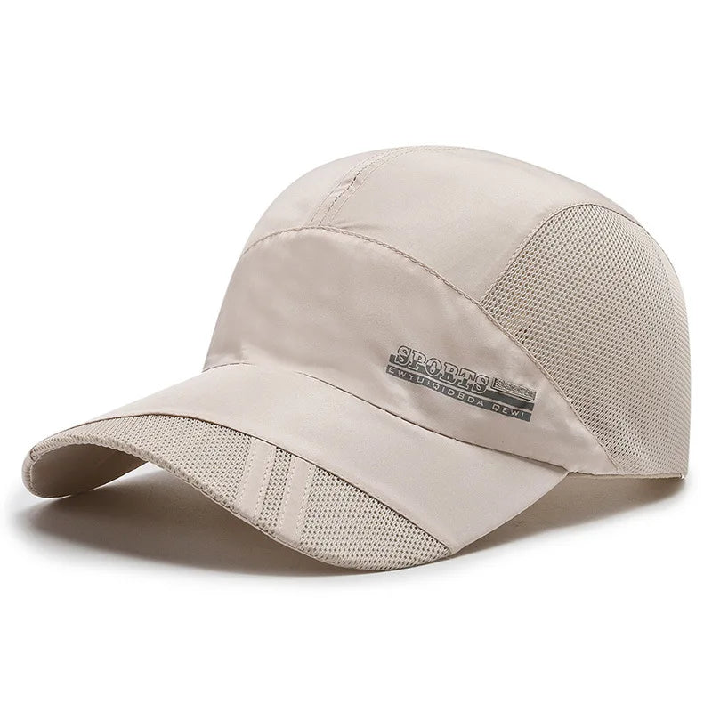 Summer Thin Men's Hat Sweat-absorbing Net Hat Breathable Outdoor Suhade Fishing Hat Sunscreen Baseball Cap Breathable Adjustable