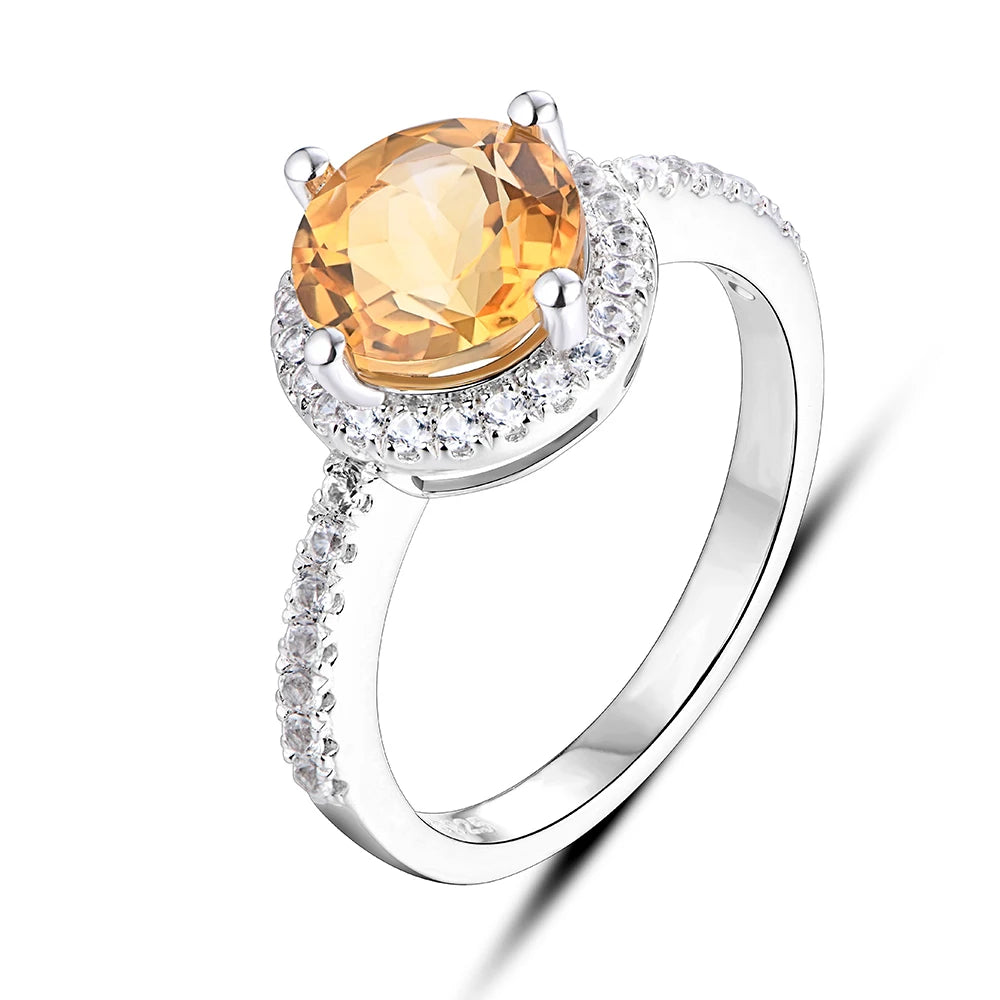 Silver Ring Women Fashion 2.3 Carats Created Diaspore S925  Wedding Band Color Change Stone