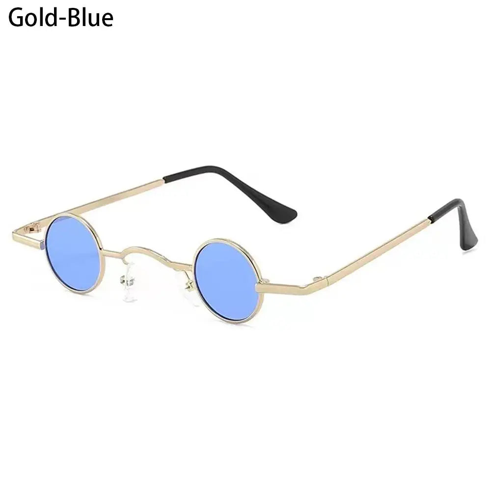 Small Round Rock Punk Sunglasses for Women Men Ultra Metal Frame Hip Hop Sun Glasses Candy Color Fashion Shades Driving Eyewear