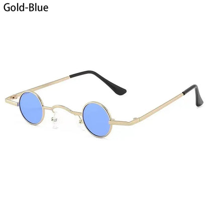 Small Round Rock Punk Sunglasses for Women Men Ultra Metal Frame Hip Hop Sun Glasses Candy Color Fashion Shades Driving Eyewear