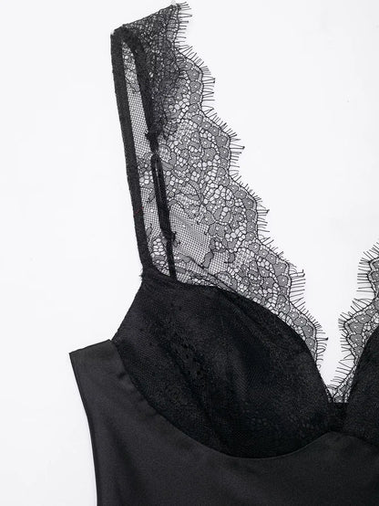 2026 Summer Fashion Women's Slim Tank Tops Sleeveless Backless Solid Lace V Neck Shirt Female Sexy Party Causal Tops