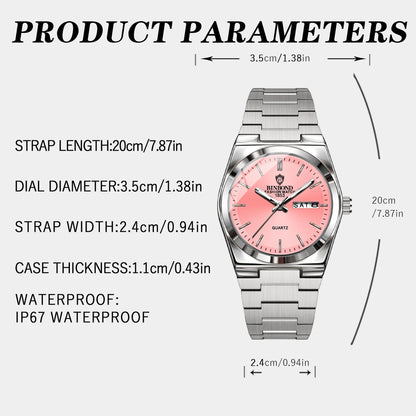 103 Business Women's Quartz Watch Waterproof Double Calendar Night Light Non Mechanical Ultra Thin Women's Quartz Watch