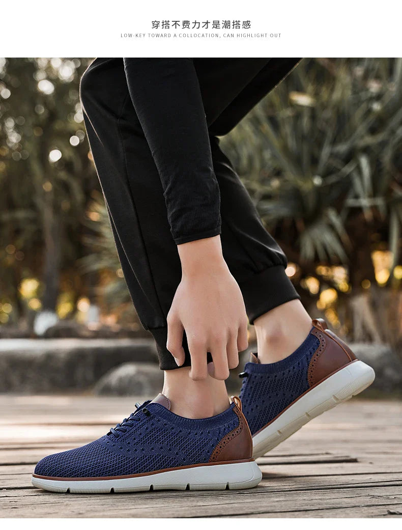 Large Size Comfortable Men's Shoes Light Fashion Casual Sports Shoes Breathable Flying Mesh Top Loafers
