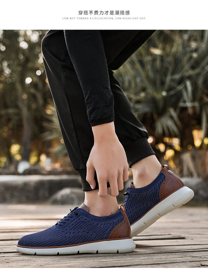 Large Size Comfortable Men's Shoes Light Fashion Casual Sports Shoes Breathable Flying Mesh Top Loafers