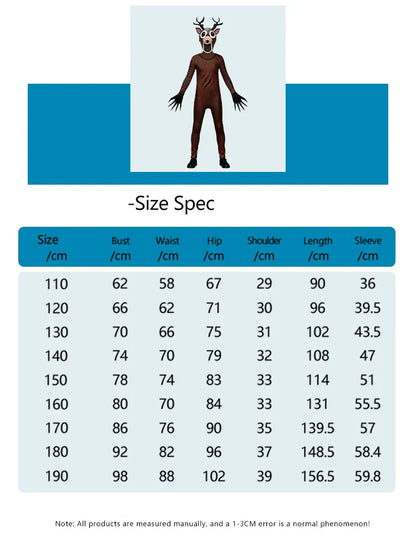99 Nights In The Forest Deer Kids Cosplay Costume Animal Deer Owl Cosplay Jumpsuit  Halloween Party Costumes for adult childre