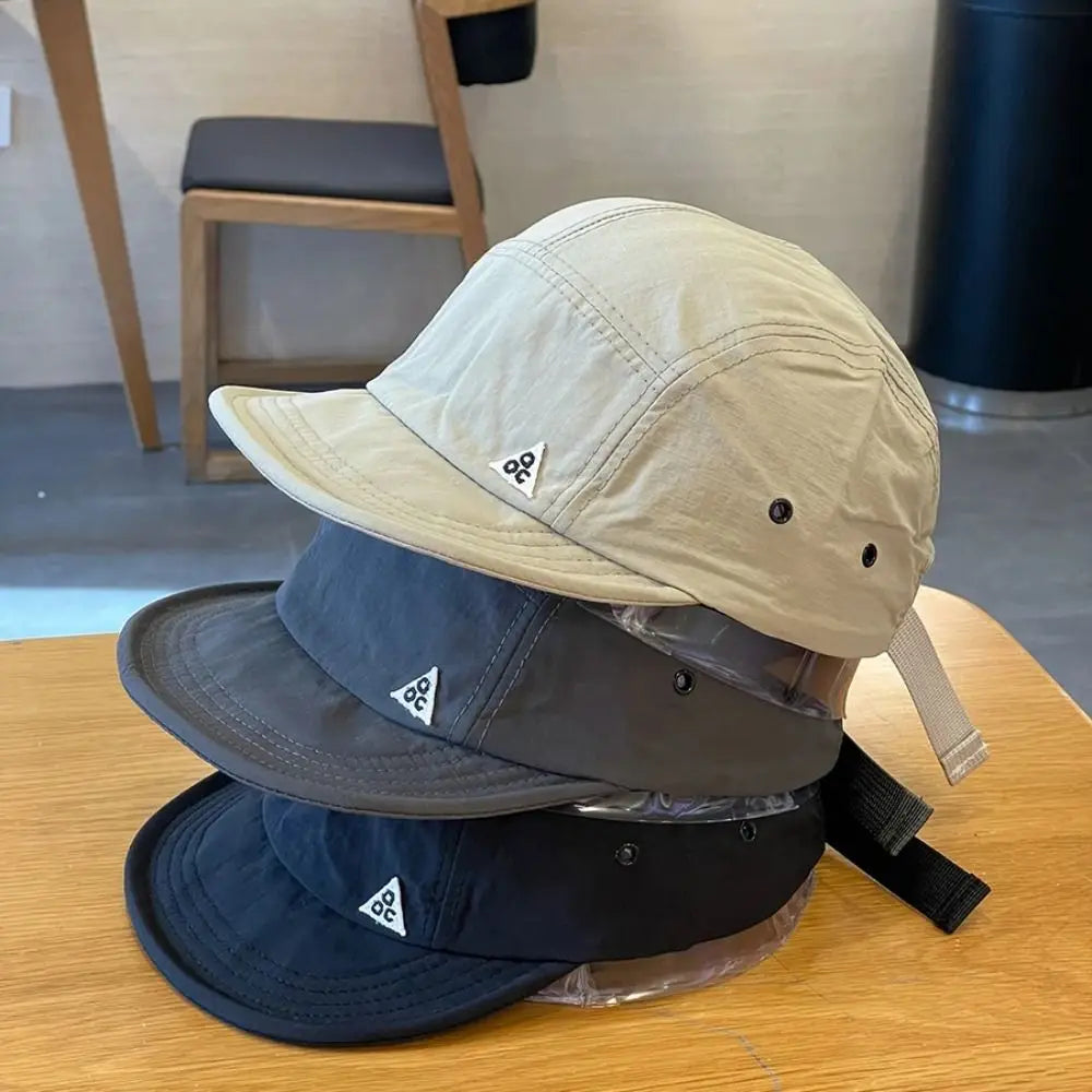 Japanese Retro Quick-drying Short Brim Baseball Caps Unisex Summer Outdoor Sunscreen Casual Versatile 5-flap Tooling Camping Hat
