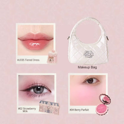 All In One Makeup Set Gift Box Garden Cushion Cream Foundation Matte Blush Long Lasting Velvet Lip Cream With Bag